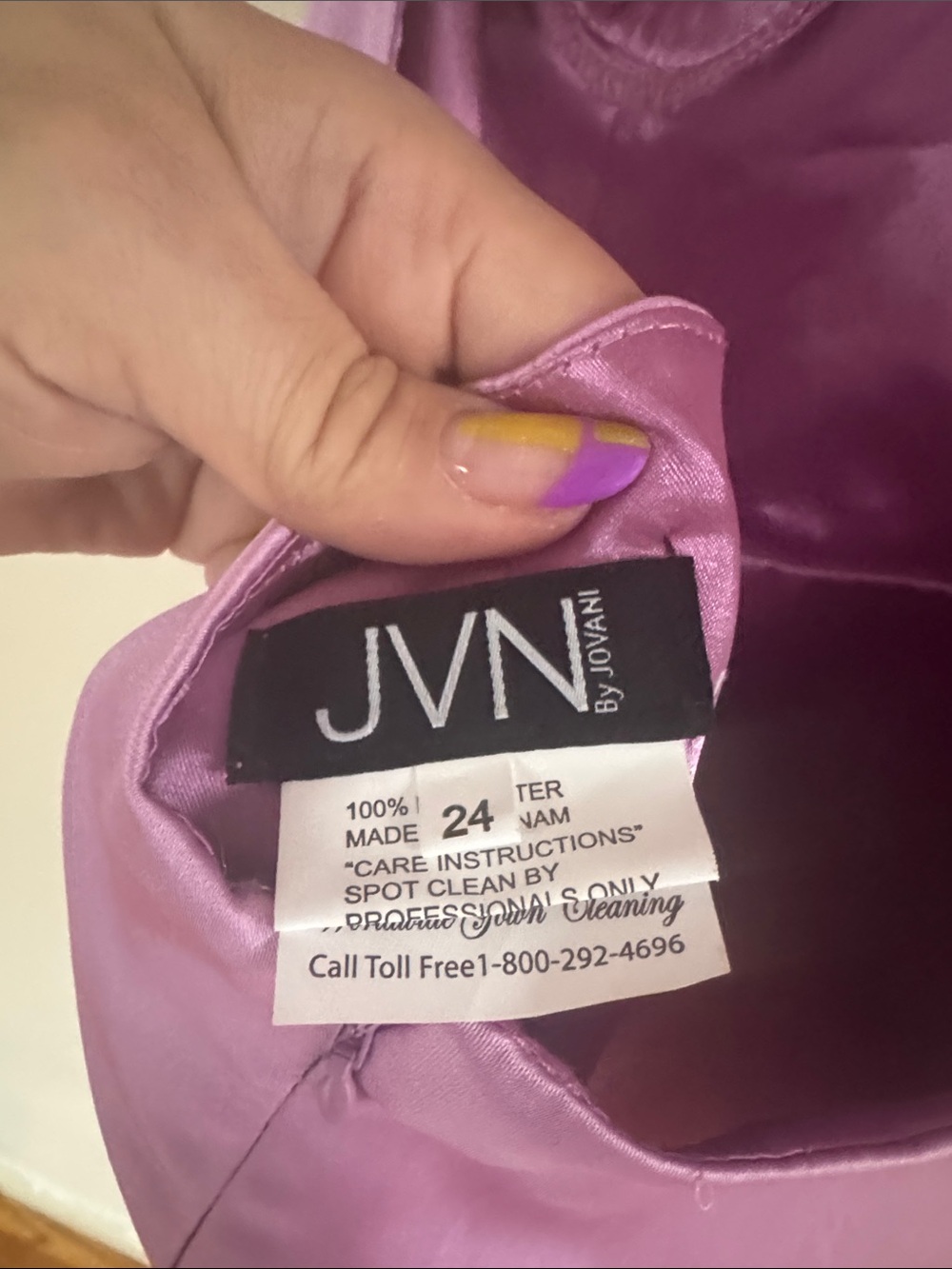 JVN by Jovani Lilac High-Low Halter Dress - Picture 6 of 8